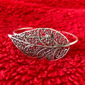 NWOT Sterling Silver Leaf Bracelet-Adjustable
